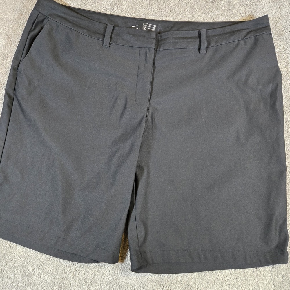 Nike Golf Dri-fit Women's‎ Shorts Size 18 Black Golf Standard Fit Casual Outdoor